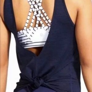 NWT Athleta Fully Focused Support Top Large Navy